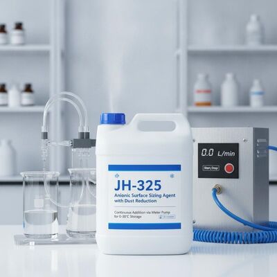 Καλή τιμή JH-325 Anionic Surface Sizing Agent με μείωση σκόνης και συνεχή προσθήκη μέσω αντλίας μετρητή για αποθήκευση 0-30°C σε απευθείας σύνδεση