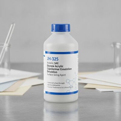 JH-325 Ανιόνιο SAE Στυρενικό Ακρυλικό Συπολυμερές Εμύλιο Μεγέθους Επιφάνειας με βελτιωμένη αντοχή επιφάνειας και εξαιρετική προσκόλληση για ανώτερη απόδοση σε χαρτιά καλλιέργειας